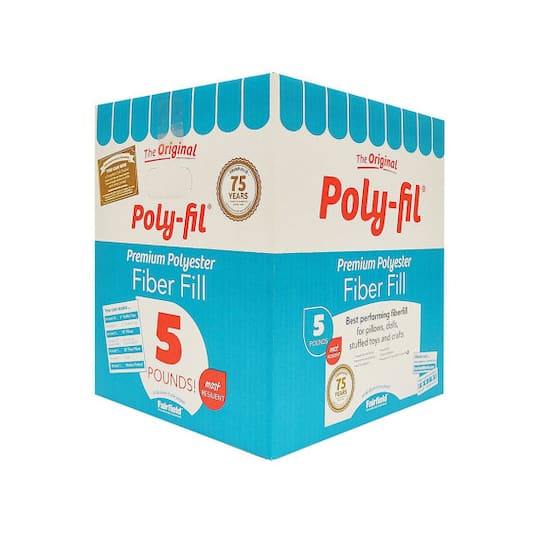 Michaels, The Original Poly-fil® Premium Polyester Fiber Fill Box, 5lb. – Category: Pillow Forms & Fillings